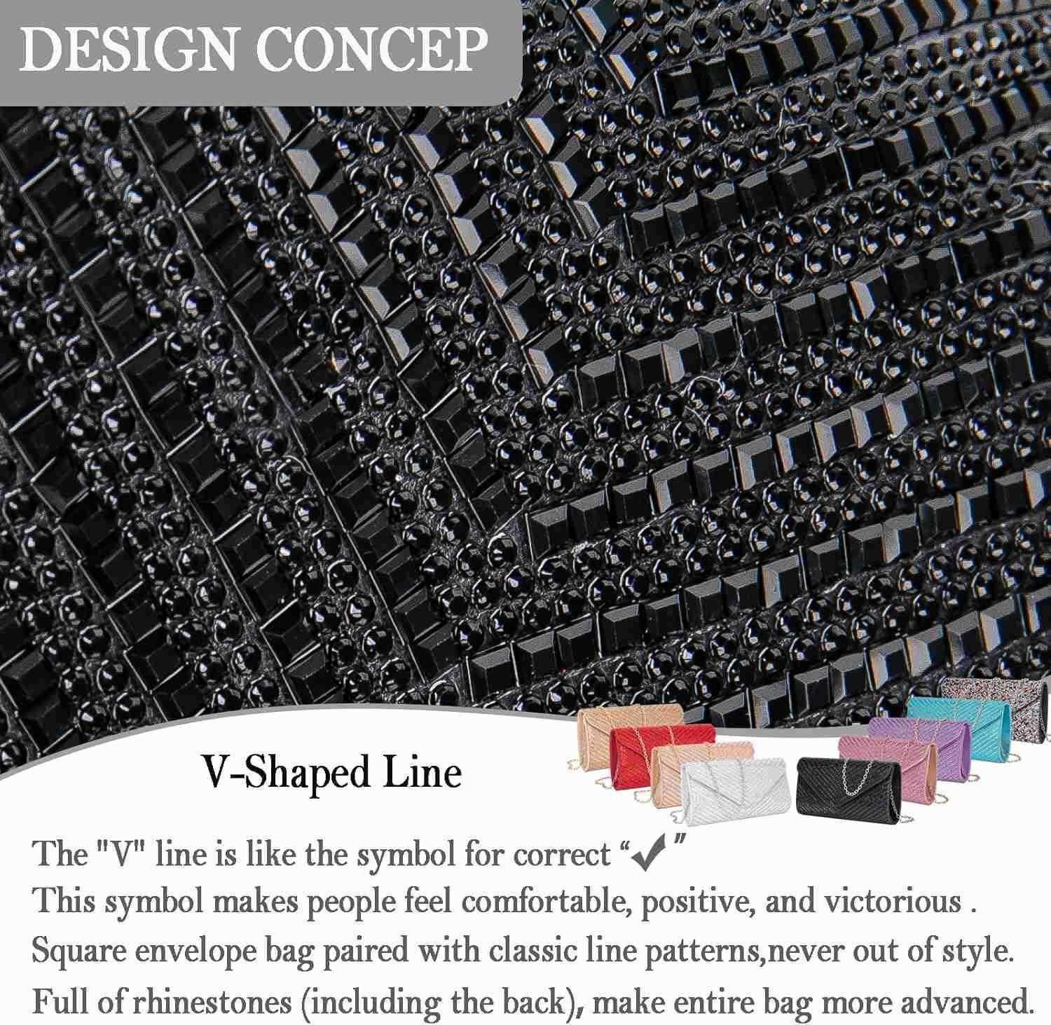 Evening Handbags Envelope Clutch Purses Ladies Crossbody Bags Rhinestone Wedding Bag Shoulder Bag for Women Z25909