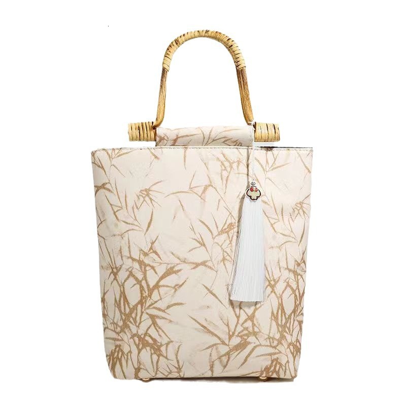 New Retro Chinese Bamboo Handbag Luxury Bag Cheongsam Bag Large Capacity leisure Shoulder Bag Designer Bag Multi functional Crossbody Bag