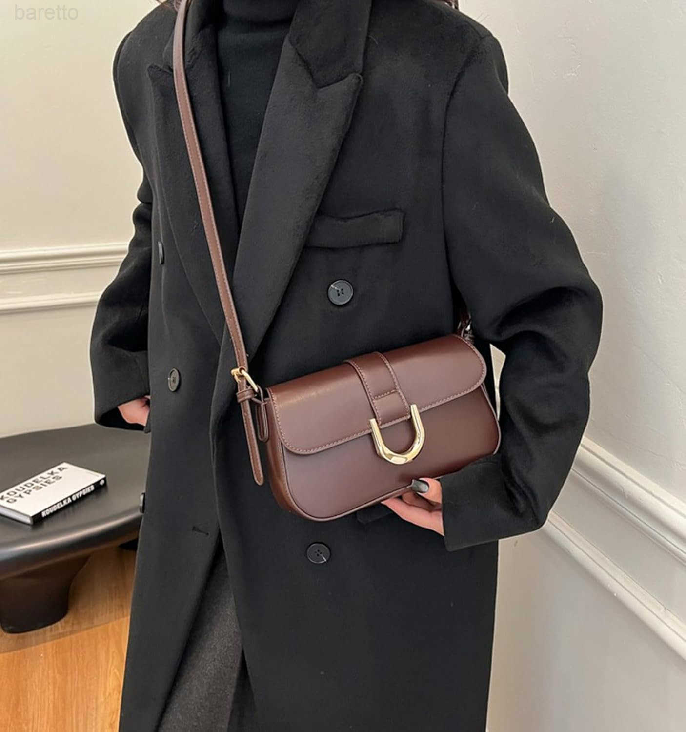 Bag for Women Trendy Crossbody Purse Vegan Leather Handbags Clutch Hobo Bags Y2K Saddle Purses Z250909