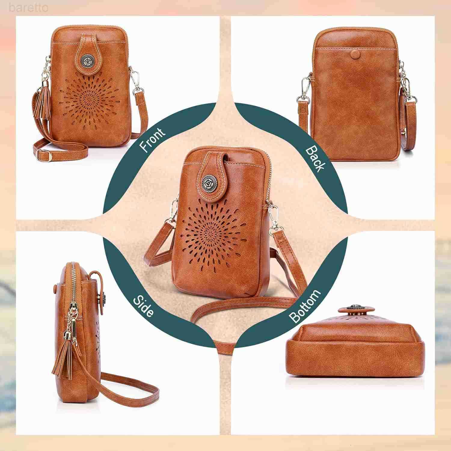 Small Crossbody Bags for Women Lightweight Vegan Leather Cell Phone Purse Cute Purses with Tassels Z250909