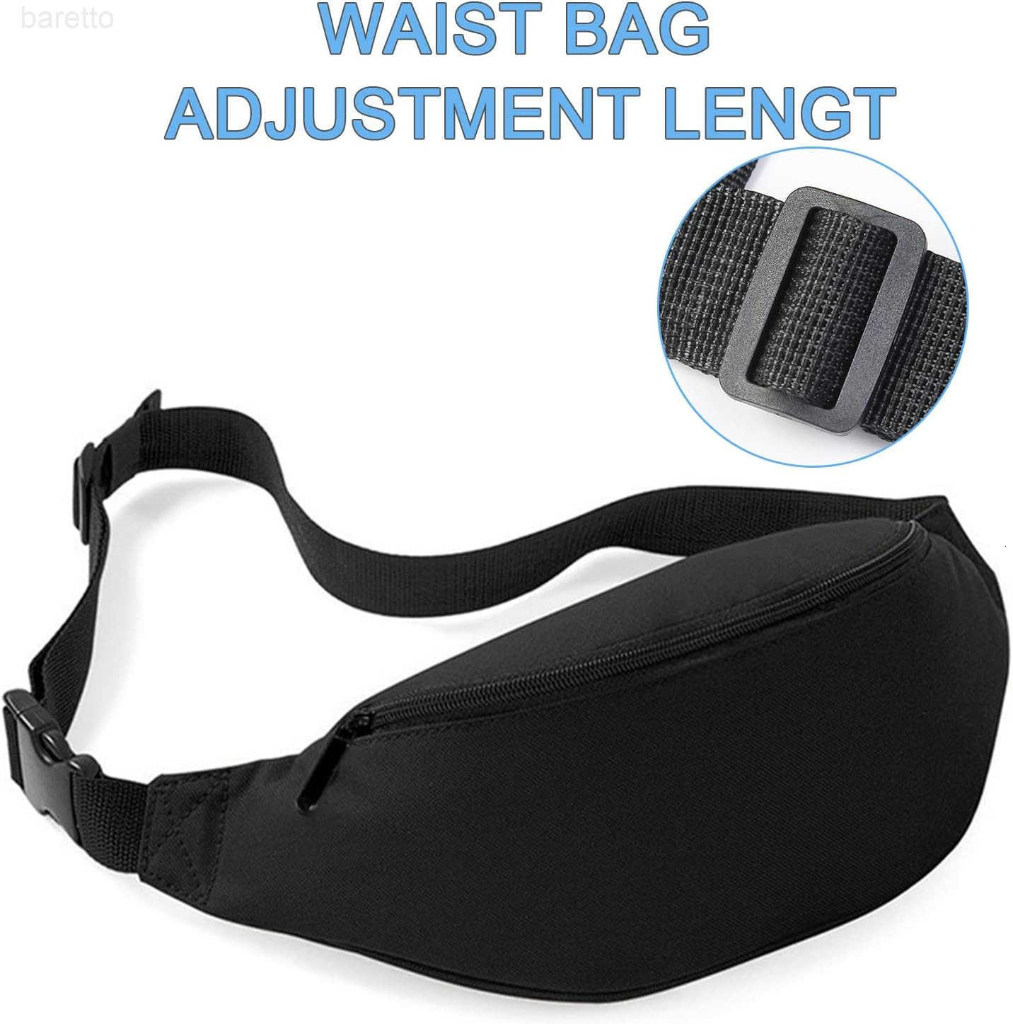 Crossbody Fanny Pack for MenWomenLarge Waist Bag Hip Bum Bag with Adjustable Strap for Outdoors Workout Traveling Casual Running Hiking Cycling Z25090