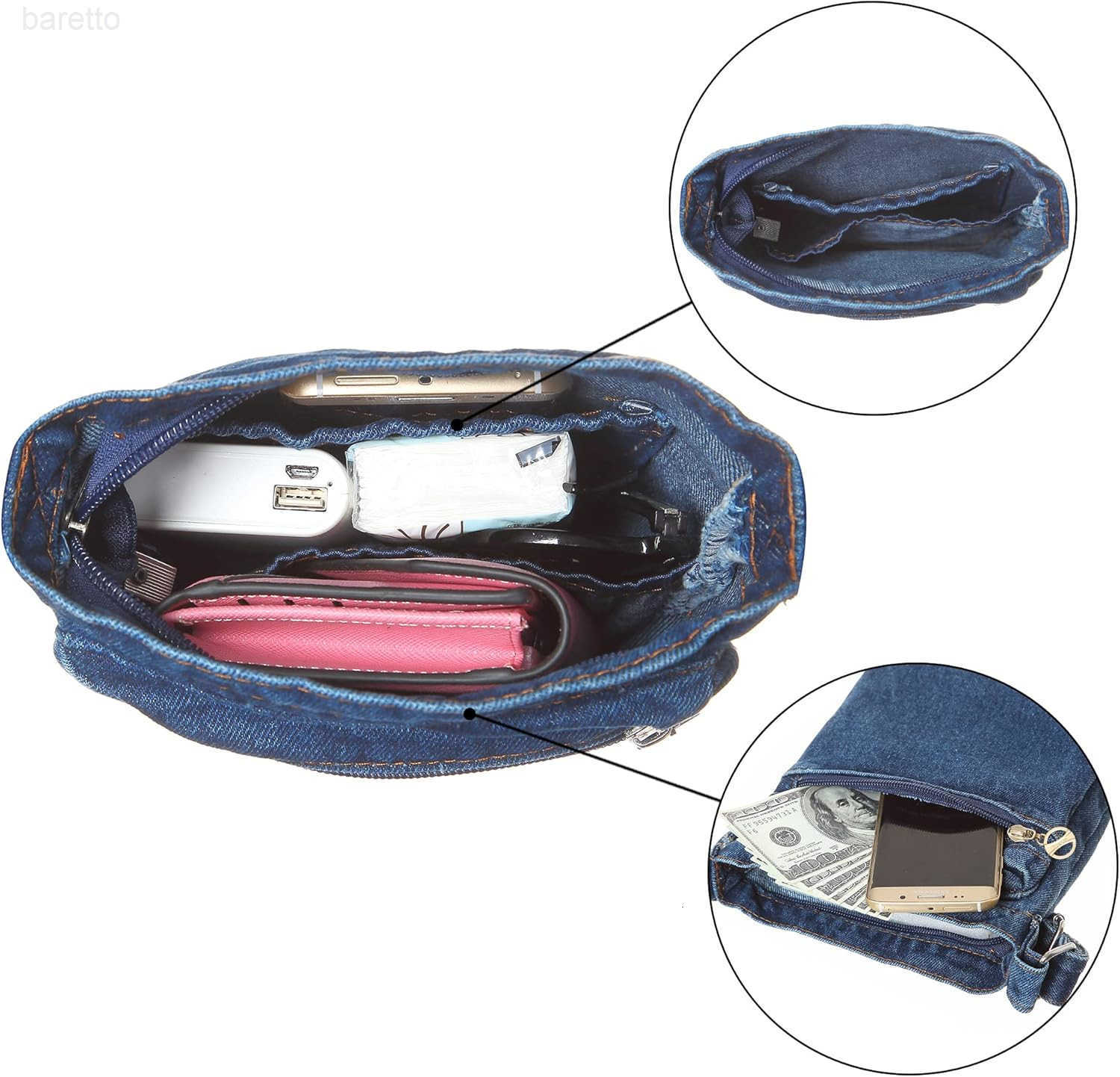 Small Denim Purse Blue Jean Purse Shoulder Bag Denim Crossbody Bags for Women Z250909