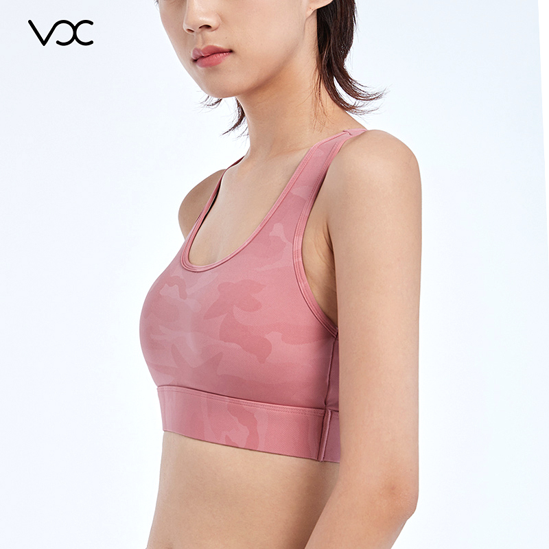 Front Neck Large Round Neck Design Sports Bra Spaghetti strap back