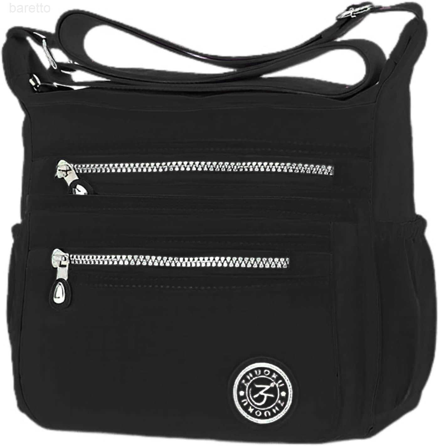 Womens Waterproof Nylon Casual Crossbody Shoulder Messenger Bag Travel Purse Handbag with Multi Pocket Z250909