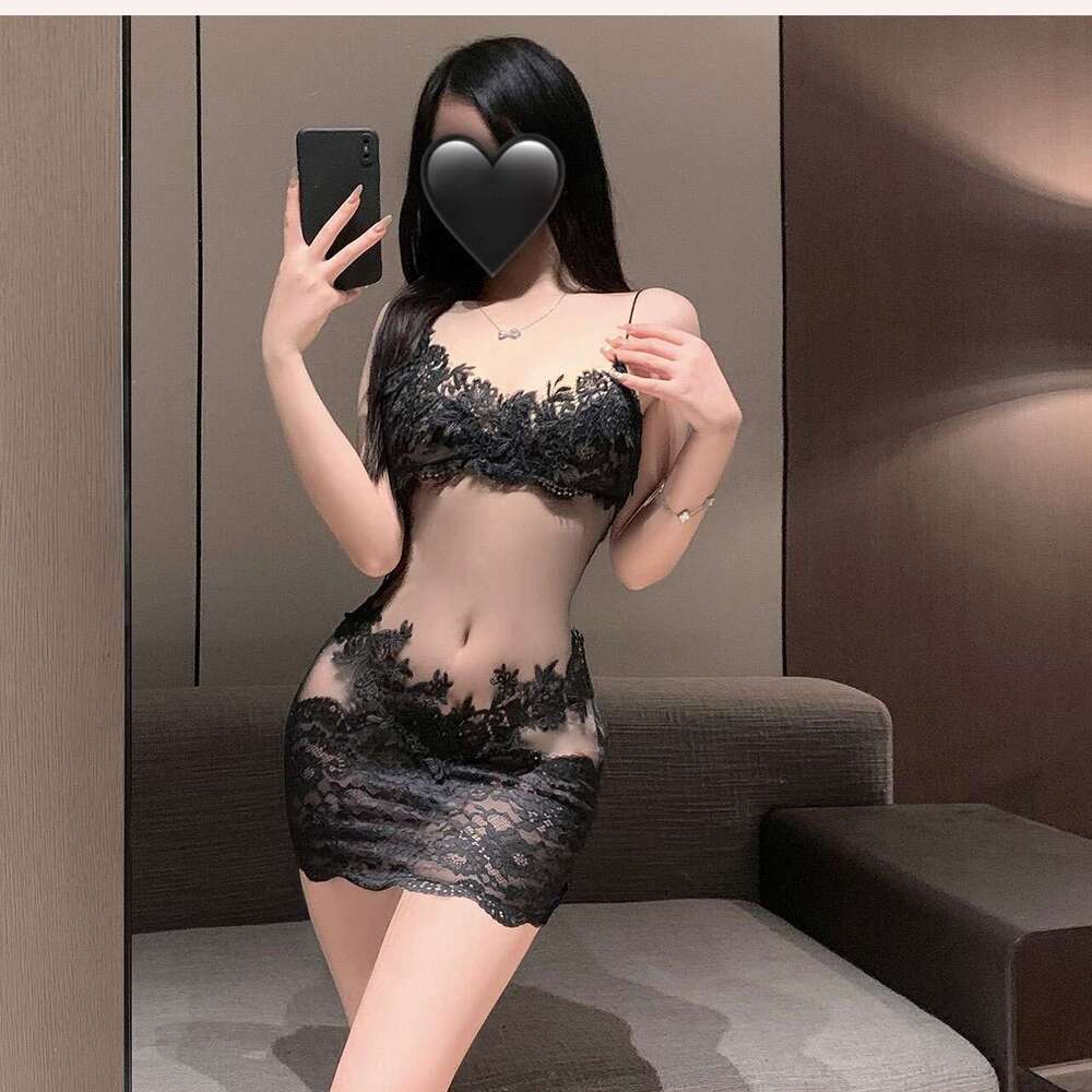 2025 Lingerie Heavy Craft Pure Desire Vacation French Style Sheer Lace Trim Mesh Sexy QQNY Camisole Nightdress