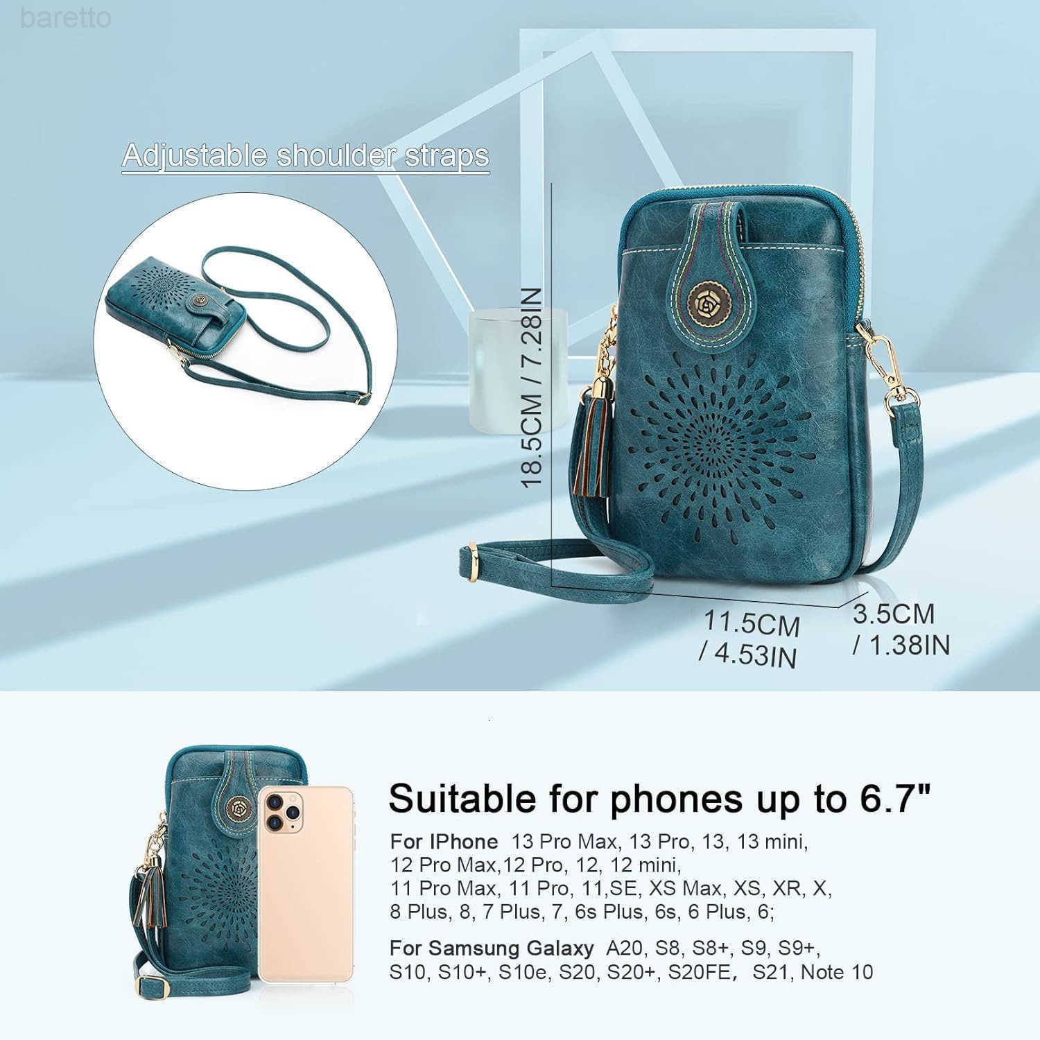 Small Crossbody Bags for Women Lightweight Vegan Leather Cell Phone Purse Cute Purses with Tassels Z250910