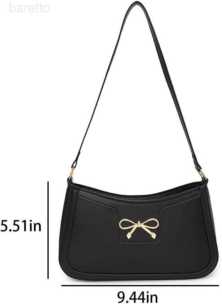 Small Shoulder Bag For WomenBow Shoulder Handbags Trendy Y2k PU Leather Purses Z250909