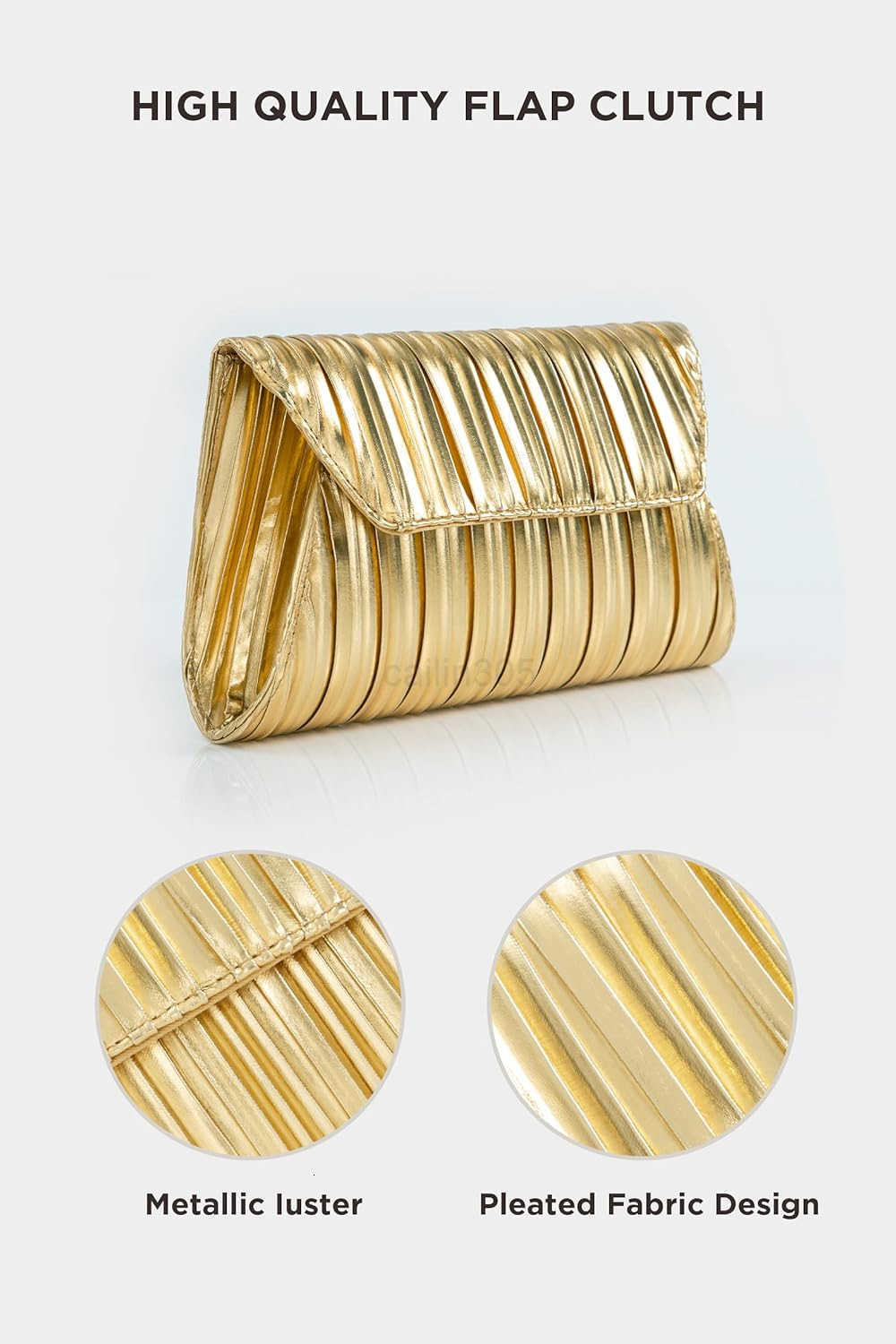 Clutch Purses for Women Evening Bag Pleated Flap Clutch for Formal Party Cocktail Prom Wedding Handbags Z25909