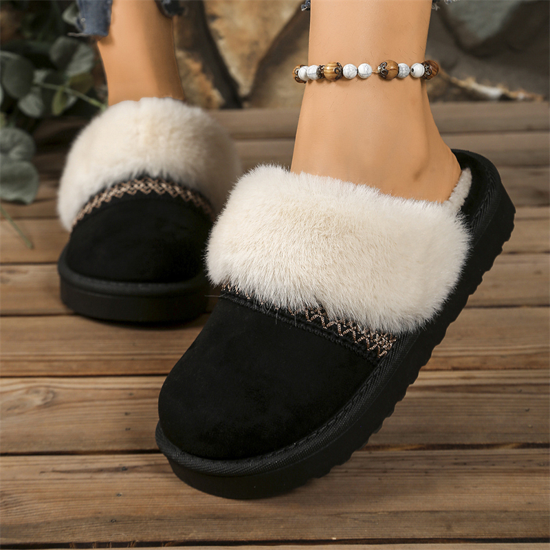 2025 free shipping autumn and winter new female designer thick soled snow boots, short tube height increasing cotton keep warm shoes