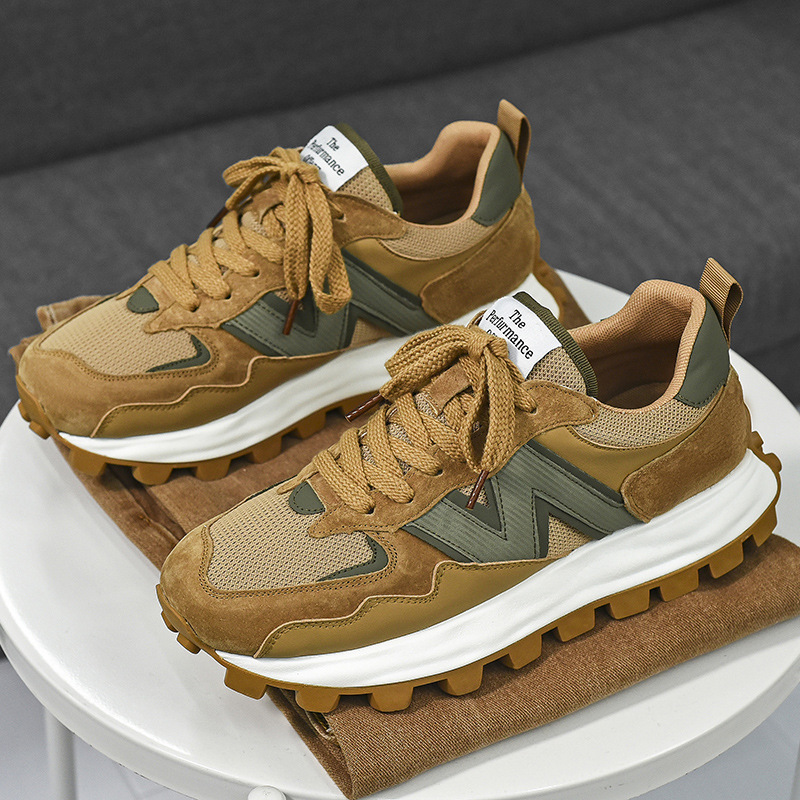 Free Shipping Designer Mesh Breathable Hong Kong-Style Retro Casual Trendy Sports Running Shoes