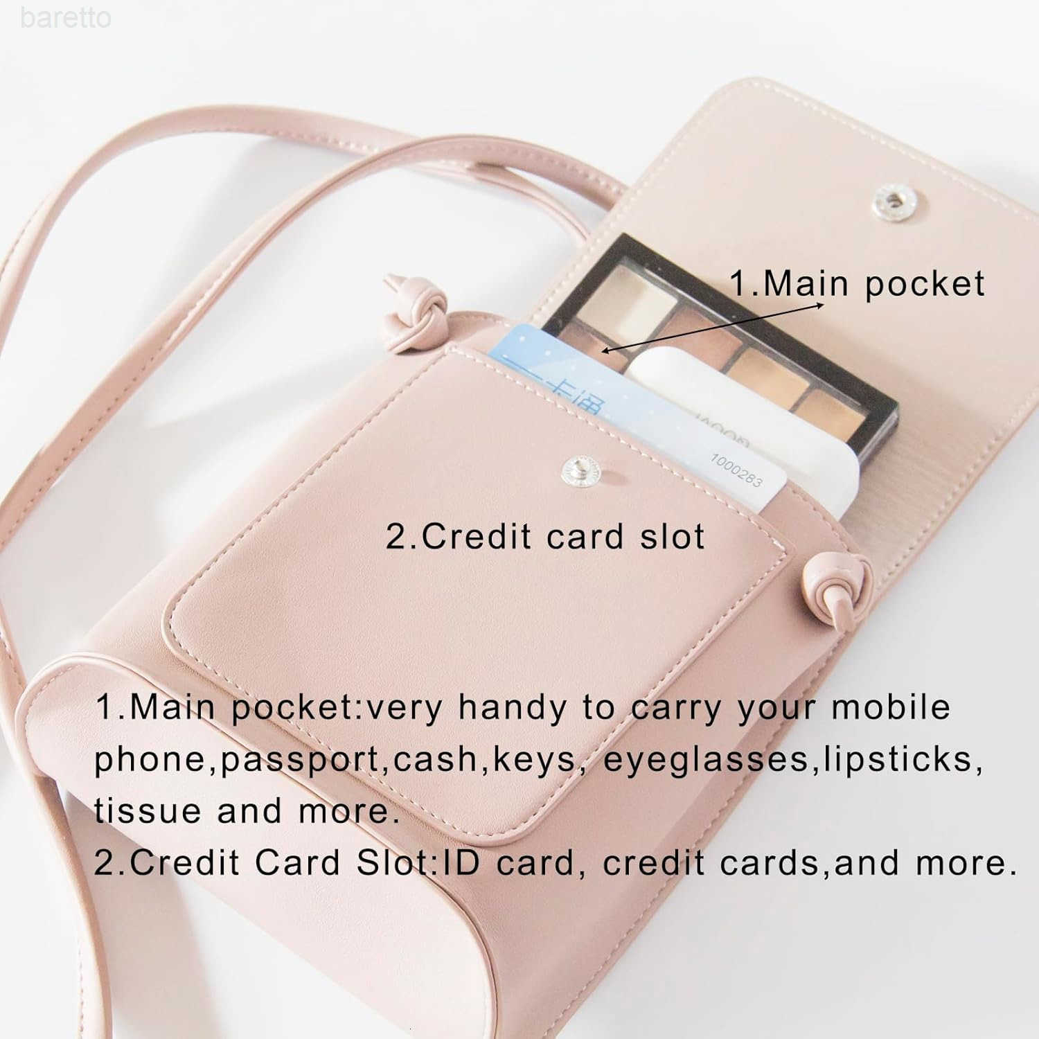 Leather Crossbody cell phone purse for Women Lightweight Shoulder Bag with Slots with Adjustable Strap Z250909