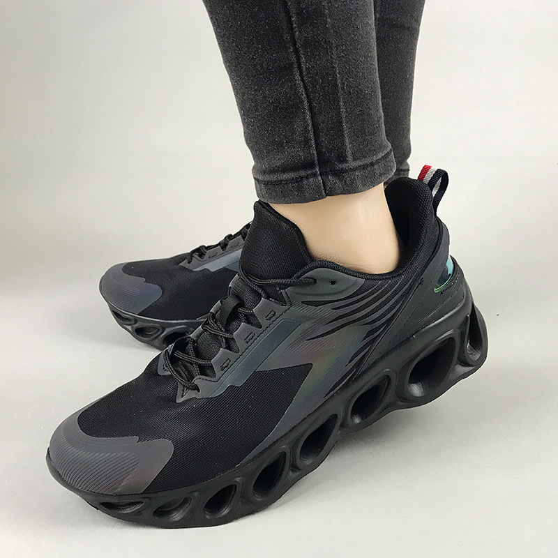 Free shipping Sports cushions, gym, running, blue men's running shoes, casual shoes Big size 36-48