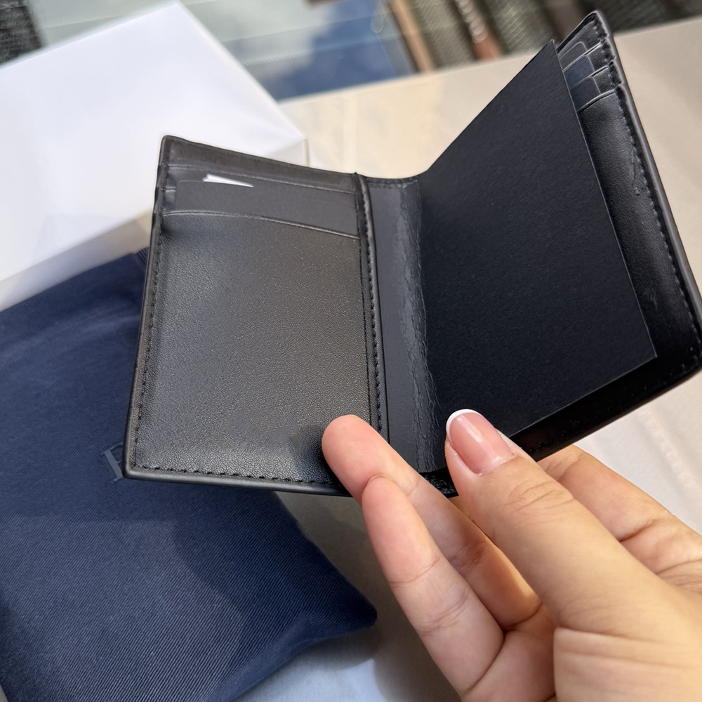 Designer Geniune Leather Business Card Credit Card Holder Wallet Case Coin Purse with Hardware CD Dust Bag
