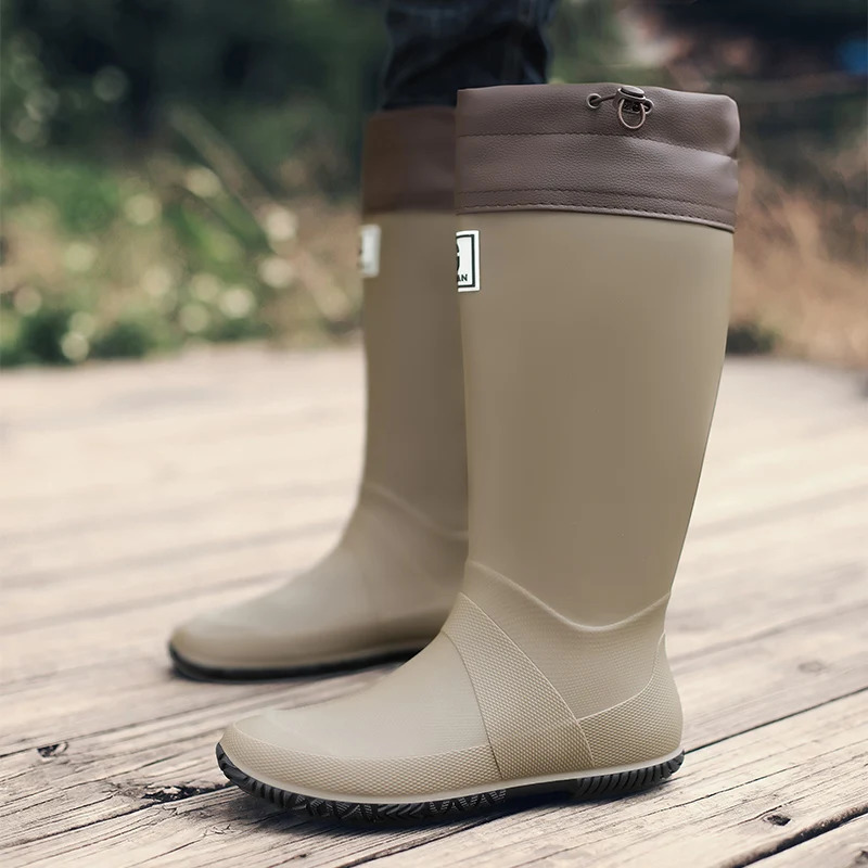 Rain Boots for Men Fashionable HighTop Outer Wear LongTube Waterproof and NonSlip Couple Style Outdoor Fishing 250909