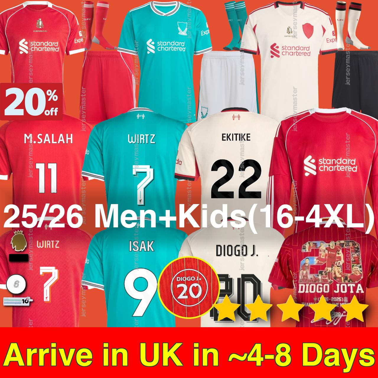 LFC 25 26 ISAK WIRTZ EkitikE soccer jerseys DIOGO J. frimpong Kerkez 2025 2026 Camiseta men kids football shirts home away ALLISTER uniforms Special 2005 salah