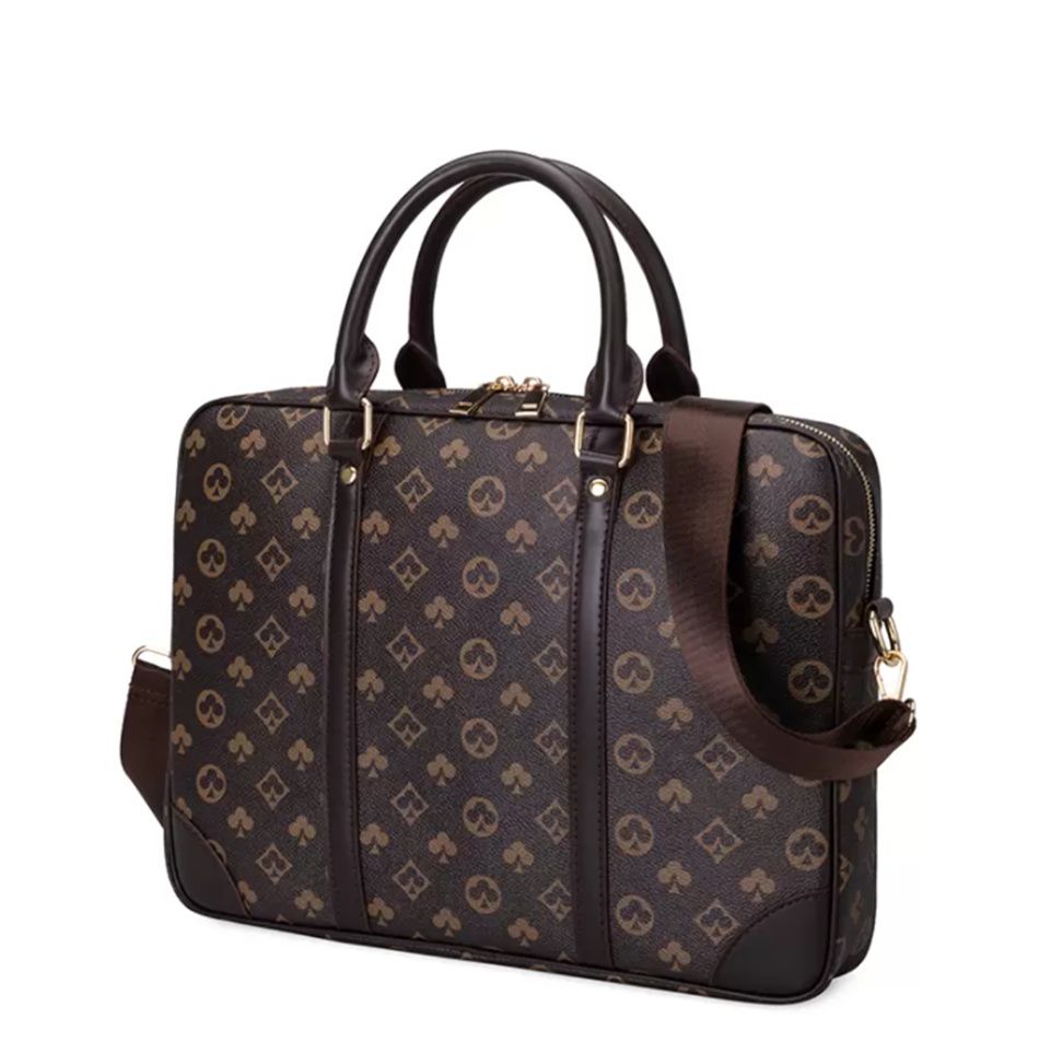 2024 Designer Men Shoulder Briefcase Black Brown Leather Handbag Business Man Laptop Bag Messenger Bags travel 4 Color with dust bag 10A aa