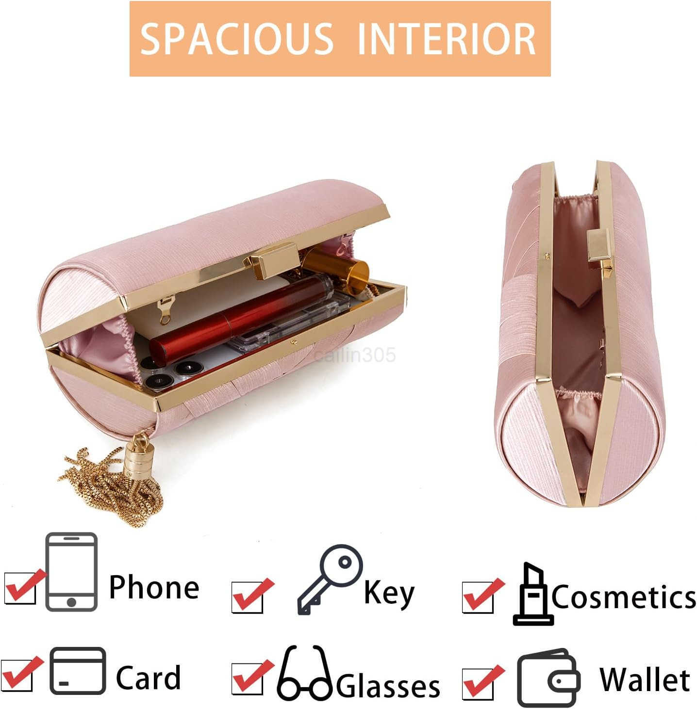 Purses for Women Formal Evening Clutch Purse Shoulder Cross Body Bags for Wedding Party Handbag with Tassel Z25909