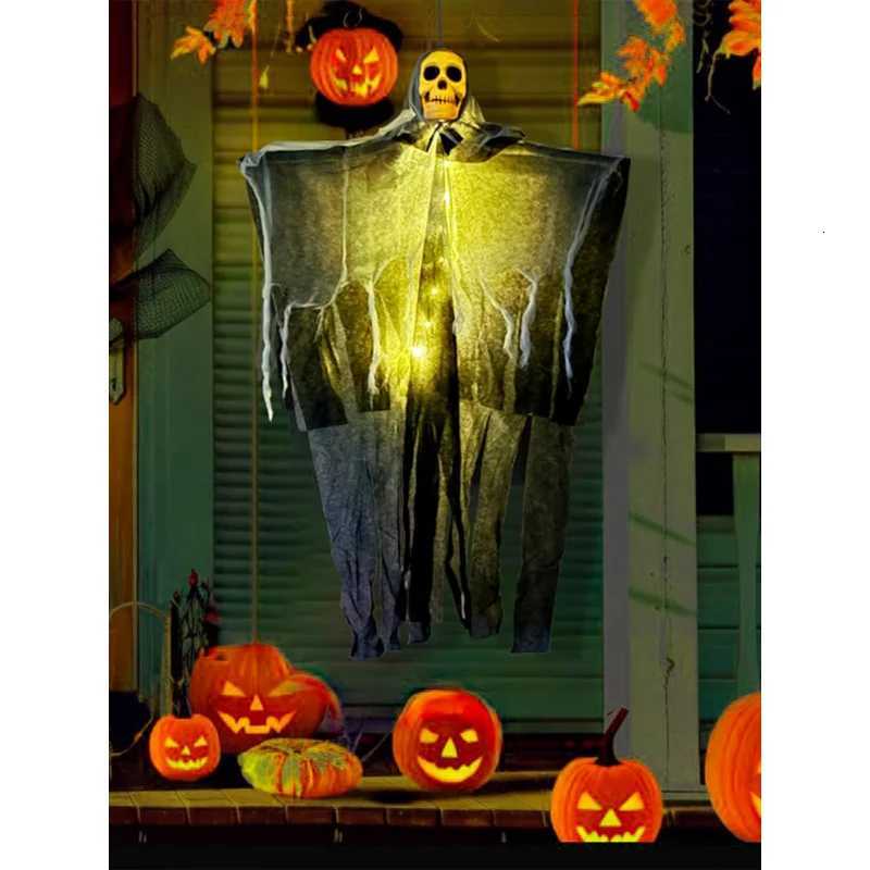1pc Halloween Outdoor Hanging Grim Reaper Prop Halloween Indoor Outdoor Decorations Spooky Party Supplies H250908