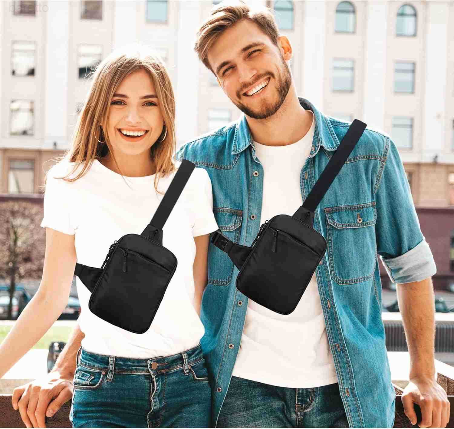 Sling Bag Crossbody Bag Water Resistant Chest Purse Phone Holder Mini Sling Bag for Men Women Travel Hiking Workout Nylon Z250909