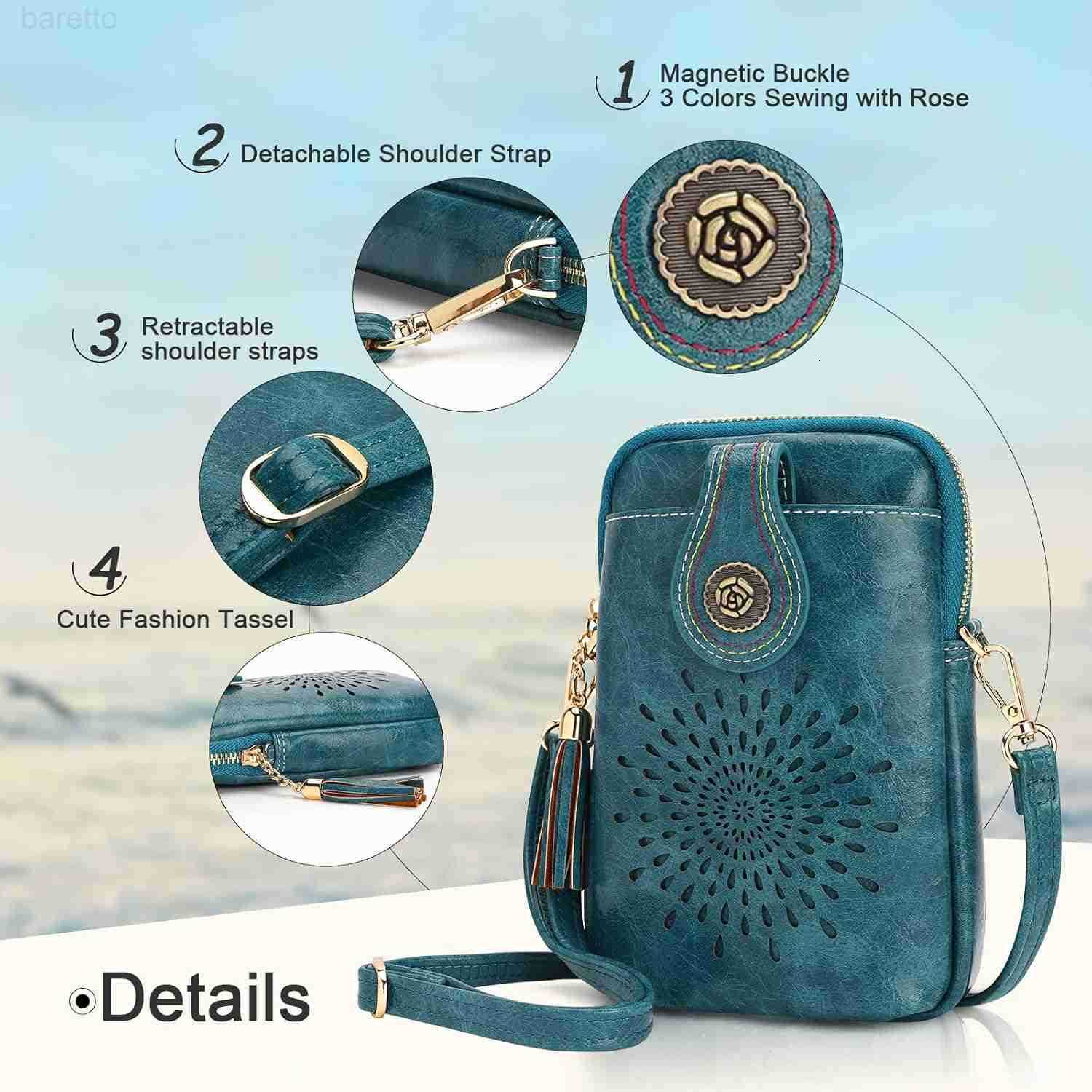 Small Crossbody Bags for Women Lightweight Vegan Leather Cell Phone Purse Cute Purses with Tassels Z250910