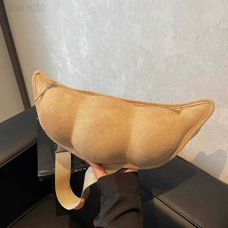 Green Soybeans Shaped Crossbody Bag Novelty Bag Cute Pea Shaped Funny Pack Plush Chest Purse for Women Z250909