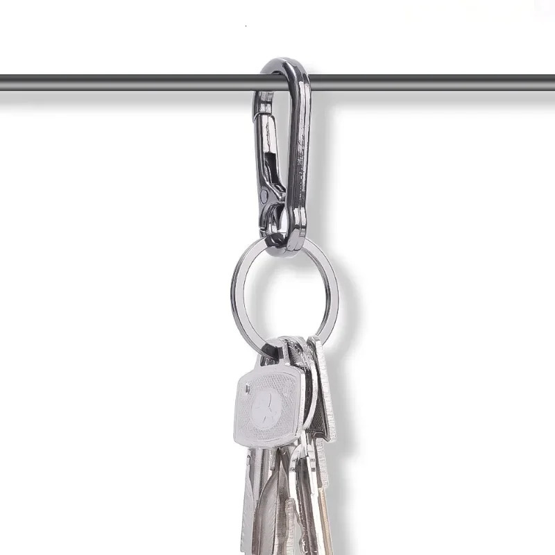 5PCS Gourd Buckle Keychains Climbing Hook Stainless Steel Car Strong Carabiner Shape Keychain Zinc Alloy Key Holder Ring 250909