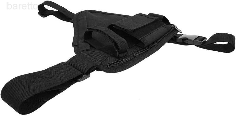Holster Chest Harness Walkie Talkie Vest with Multi Layers Pouch 102x669in Single Radio Pouch Bag with Adjustable Shoulder Strap Black Z250909