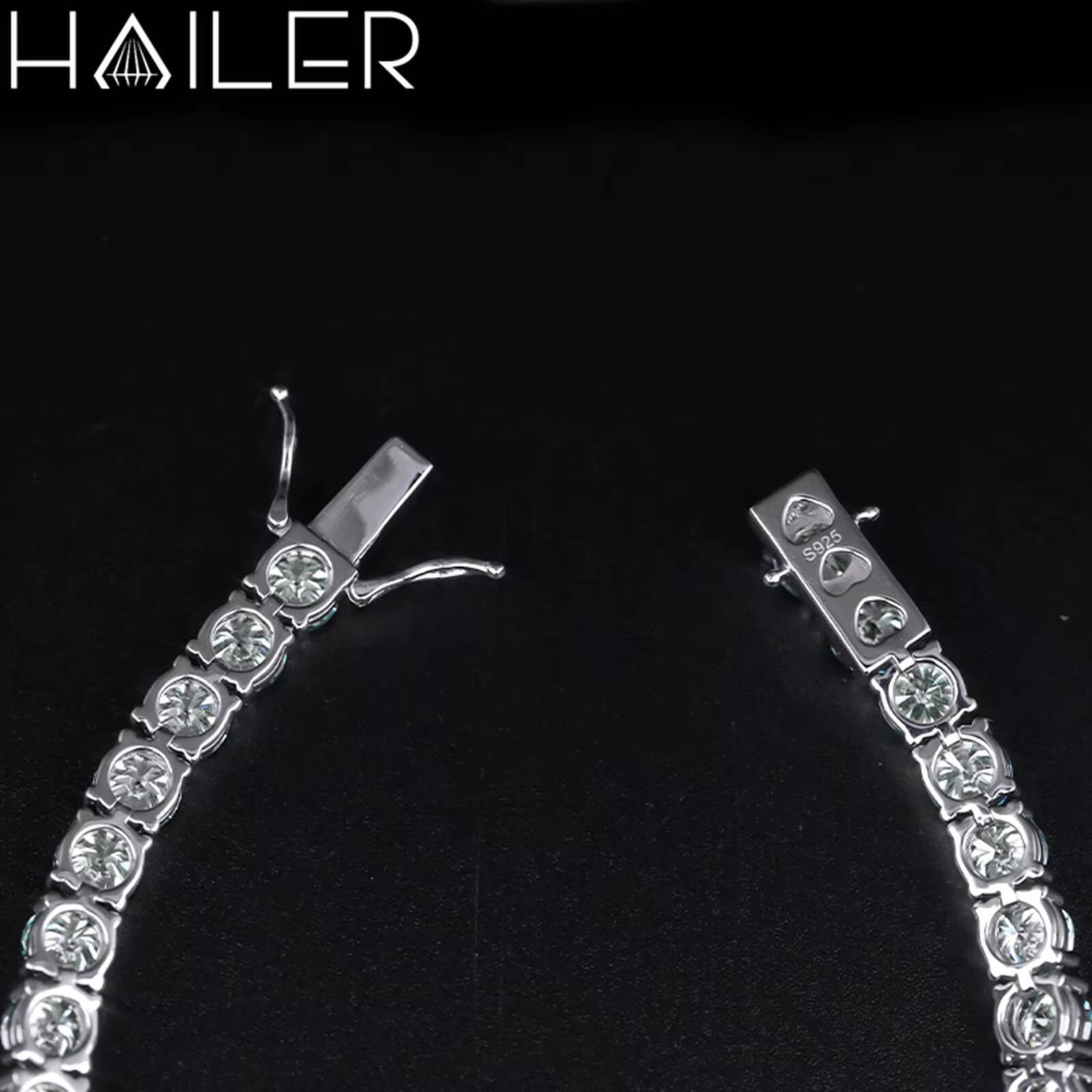 Classic 5MM 6MM Round Moissanite Bracelet Custom Moissanite Bracelet Women Tennis Bracelet 925 Silver
