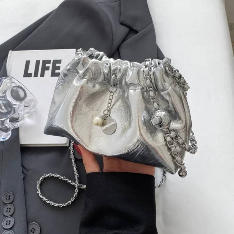2025 new collection Y2K Hot Girl Women's Handbag New Style Women's Shoulder Bag Chain Fashion Bucket Bag Autumn New Designer Bag Women'
