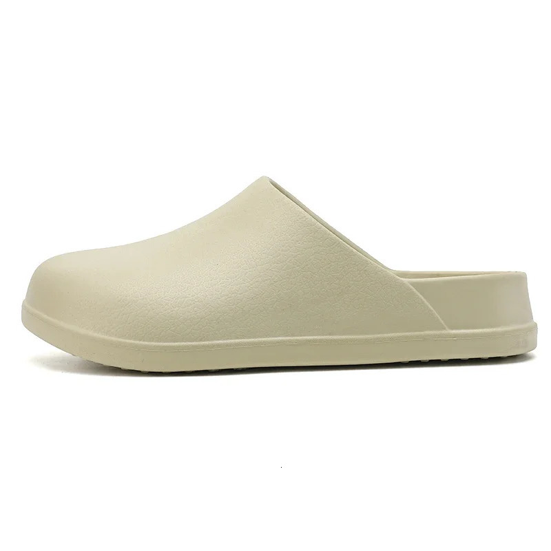 Mens Kitchen Chef Shoes Waterproof Garden Clogs Closed Toe Half Shoes Rubber Slippers Restaurant el Working Summer Beach 250908 - view 6