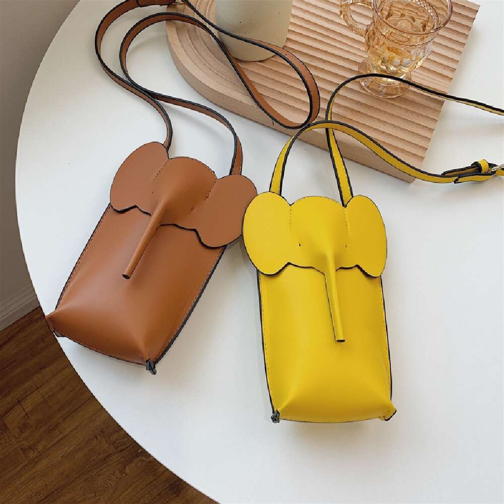 Girls Fashion Cute Elephant Crossbody Bags for Women Leather Soft Small Purses Card Wallet Phone Shoulder dh2931047