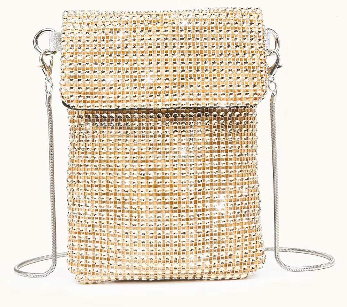 Womens Crossbody Bag Glitter Rhinestone Evening Bag Purse Sequin Wedding Handbag Z25909