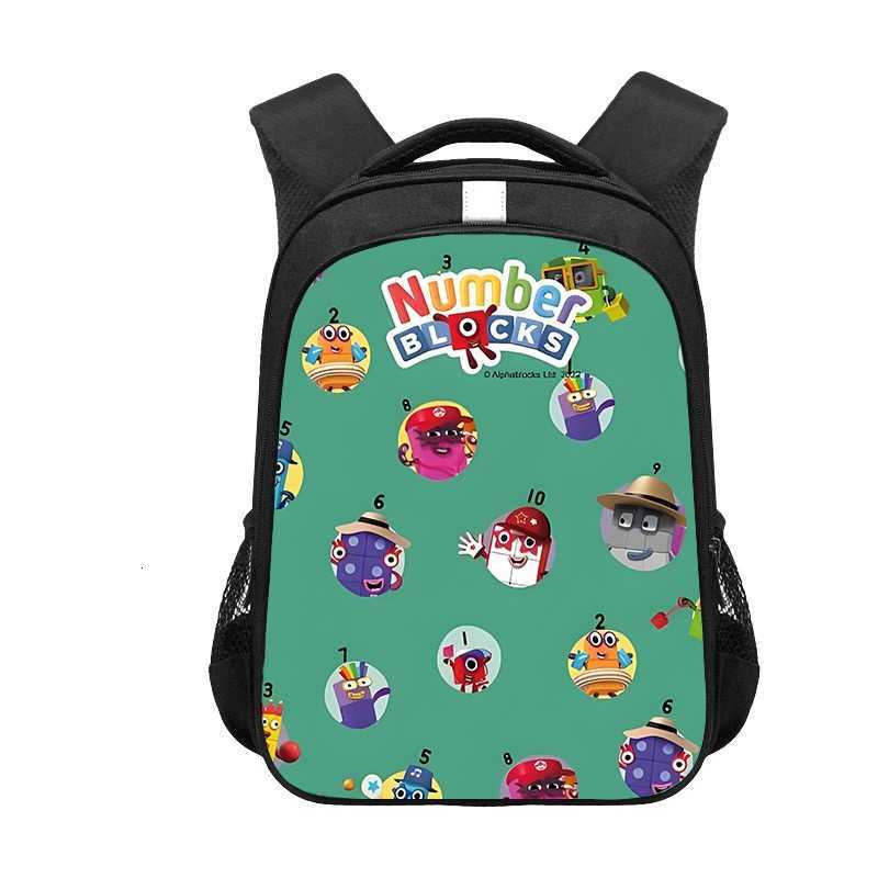 Number Blocks Cartoon Backpack Student Boys Girls BookBag Children School Bag Laptop Shoulder Bags for Men Womeny250714
