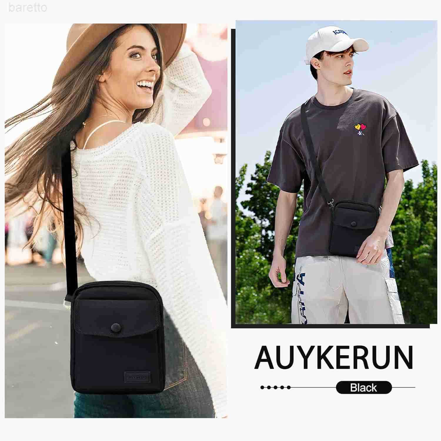Nylon Crossbody Bags for Women with Adjustable Strap Mini Purse Shoulder Bag Traveling WorkoutBlack Z250909