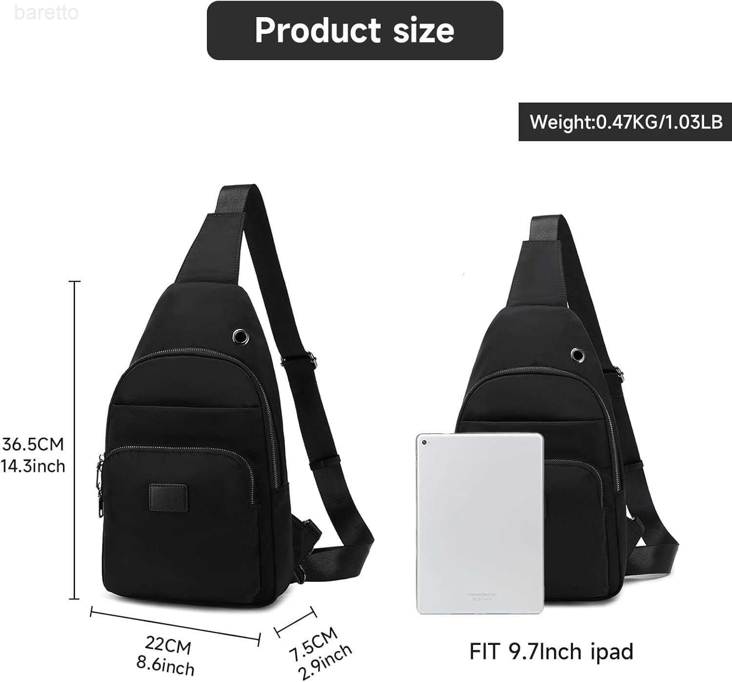 Mens Crossbody Sling Bag Singleshoulder Bag Chest Bag Outdoors Travel Hiking Chest Bag Daypack for Men Z250909