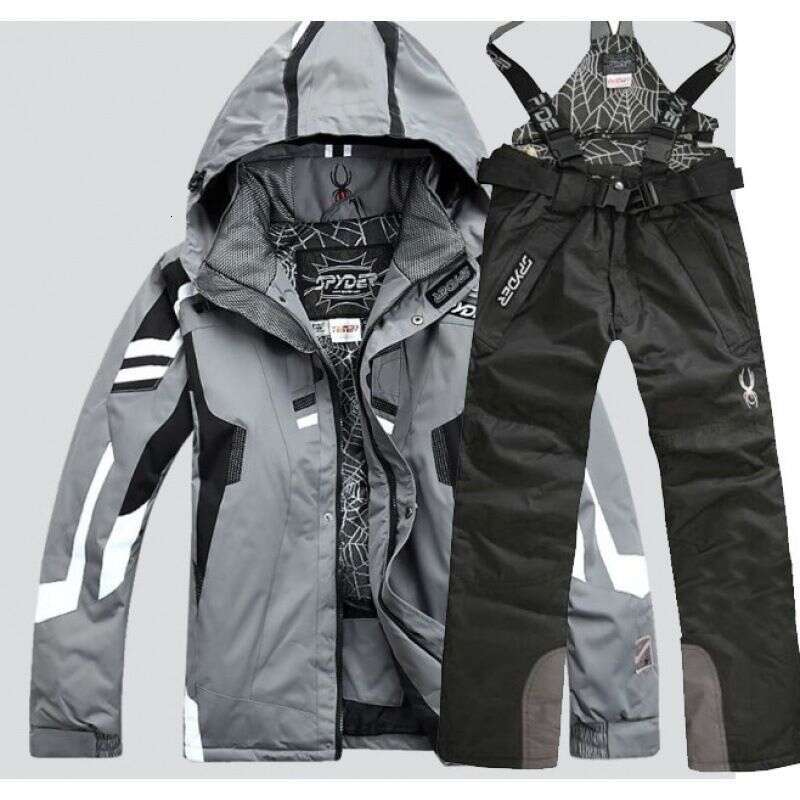 A New Ski Suit Set Waterproof Cold-Proof Thermal Men's Pants Cotton Jacket Mountaineering Outdoor L