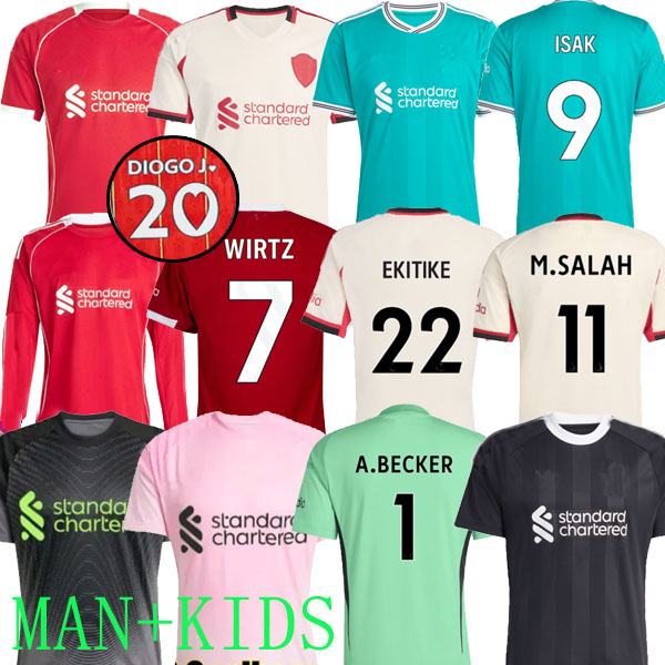 4XL 25 26 WIRTZ EkitikE soccer jerseys DIOGO J. frimpong Kerkez 2025 REDS Camiseta men kids football shirts home away ALLISTER uniforms ISAK Istanbul 2005 salah
