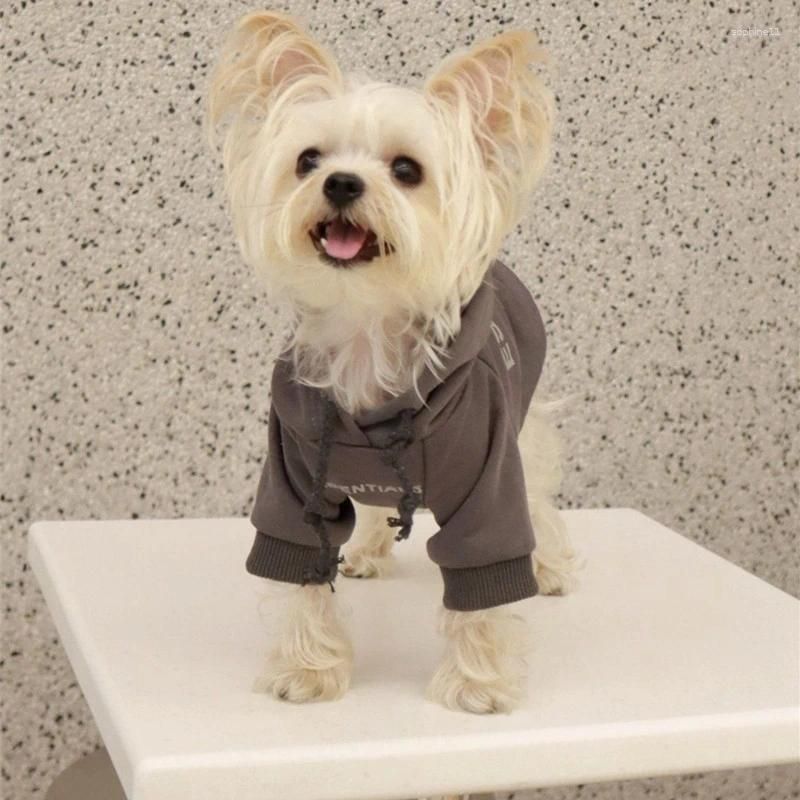 Dog Apparel Hoodies Letter Fleece ed Fall Puppy Sweatshirt Soft Warm Sweater Winter Hooded Clothes For Small Dogs
