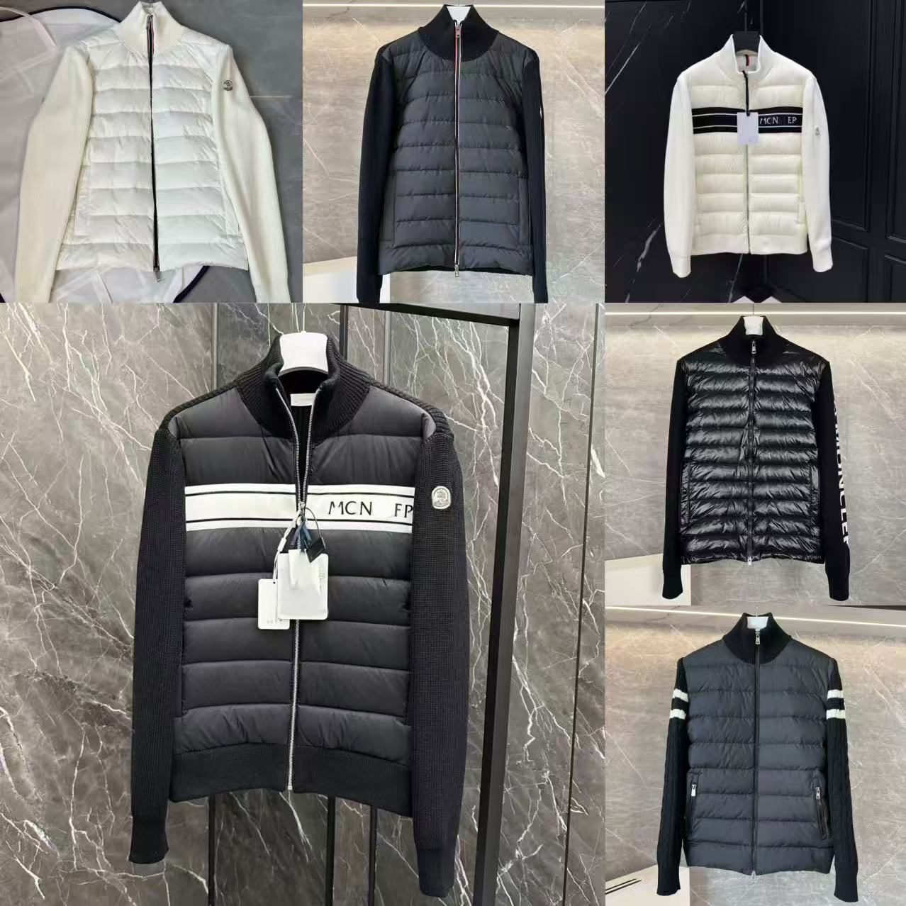 designer winter puffer jacket designer cardigan jacket down jacket high quality puffer knit cardigan jacket fashion knitted sleeve cardigan Coat SIZE M-3XL