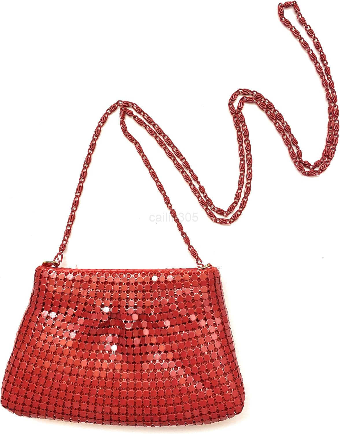 Mini Crossbody Purse for Women Shiny Metal Mesh Coin Card Holder with Chain Small Evening Pouch Bag Z25909