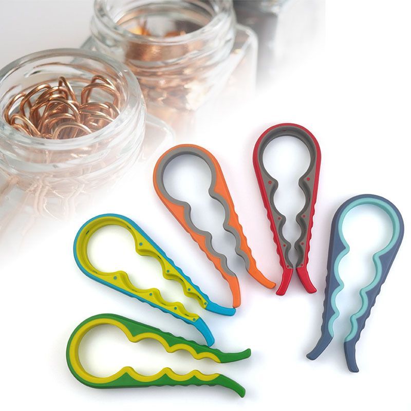 4 in 1 Handy Anti-slip Can Lid Screw Opener Bottle Opener for Pop/Beer Bottle Jar Kitchen Twist Tool Bottle Cap Launcher