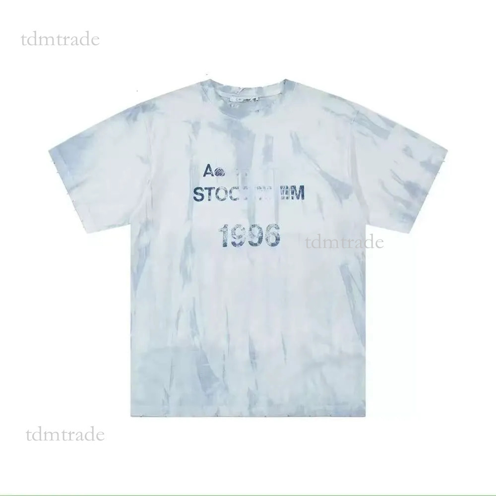 Acnes Tshirt Designers T-Shirt Mens Fashion Black And White Round Neck Couple T-Shirt Cottons Tops Summer Casual Short Sleeves Loose And Breathable Clothing Tees 2Ff