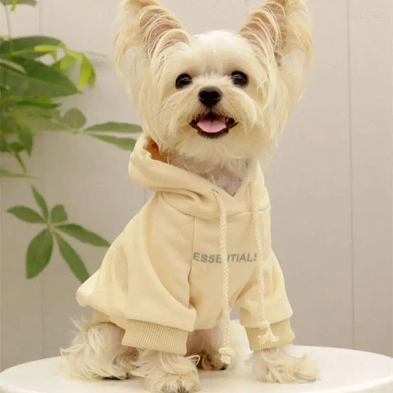 Dog Apparel Hoodies Letter Fleece ed Fall Puppy Sweatshirt Soft Warm Sweater Winter Hooded Clothes For Small Dogs