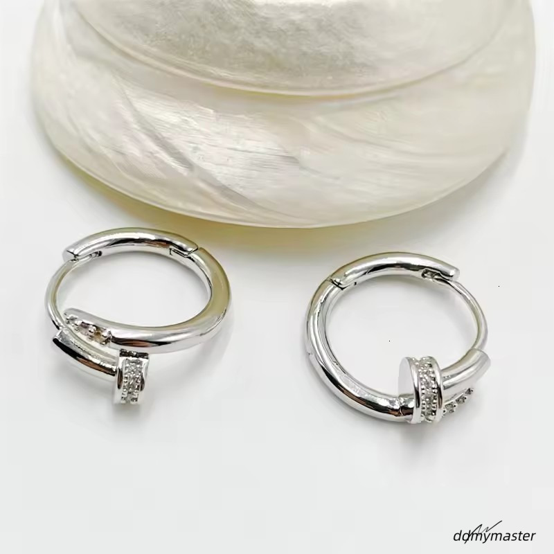 Simple Shiny Crystal Zircon Hoop Earrings For Women Rhinestone Metal Gilding Cartilage Ear Piercing Jewels Girls Gift 250711 ddmymaster