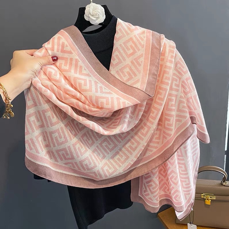 Luxury Scarf Designer Scarf Women Shawl Knitting Cotton And Linen Keep Warm Scarf Fashion Trend Two Side Color Temperament Travel Gift