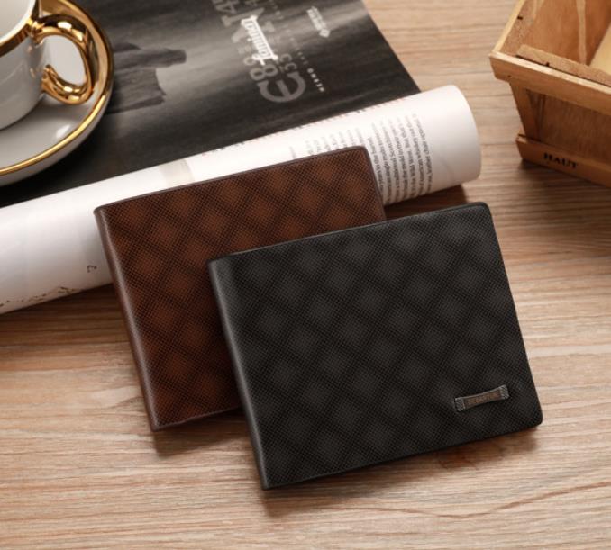 Mens wallet high-quality PU leather wallet bank credit card case ID holder mens coin wallet pocket 240907