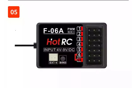 Huahang HOTRC receiver F-04A F-06A F-05A F-08A CT-6A HT-8A remote control model aircraft