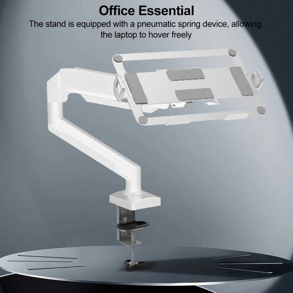 Aluminum Desktop Mount Fully Adjustable Laptop Desk Mount 29kg Gas Spring Up To 173 Inch Laptop Tray Desktop Stand ClampXJ250909