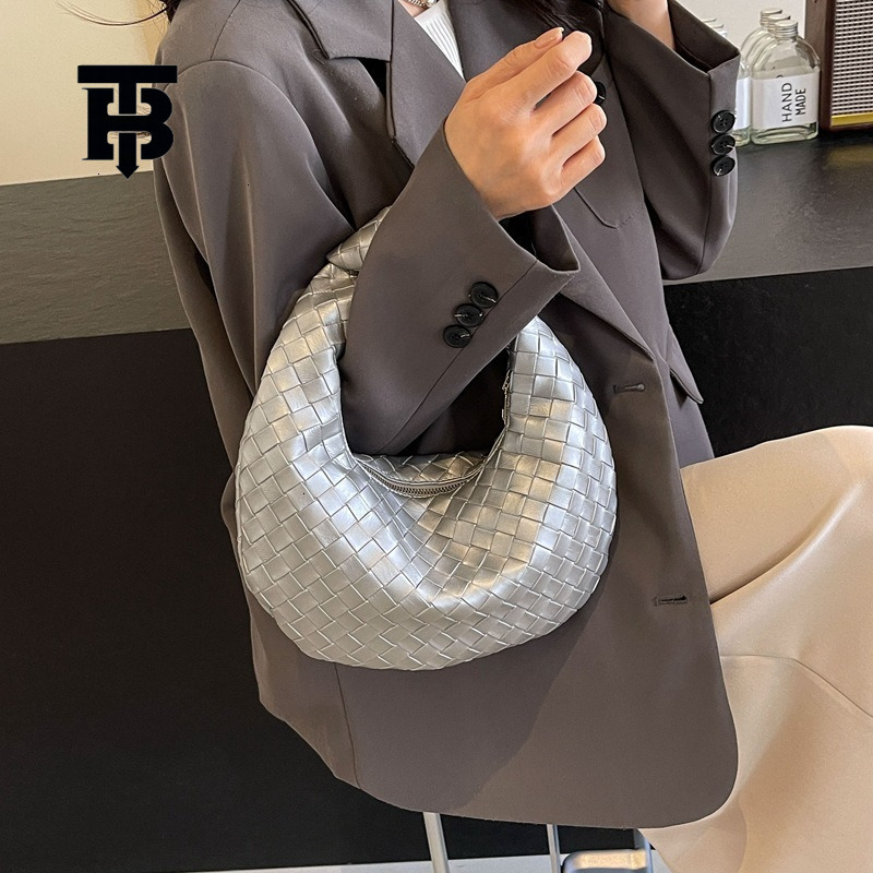 TB BHULAMTE Designer Fashion Women's Handmade Woven Bag Free Shipping New Crescent Bag Luxury Handbag Leisure Vacation Beach Bag