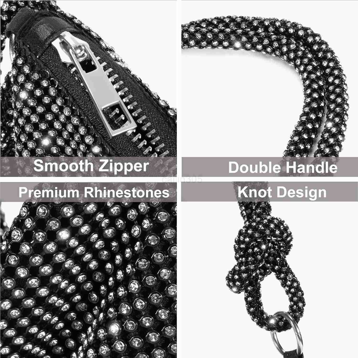 Evening Bags for Women with Rhinestone Sparkling Clutch Purses for Parties Proms Night Outs Formal Events Z25909